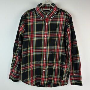 Crewcuts Boys' Poplin Button-Down Shirt Stewart Tartan Plaid 100% Cotton Size 8